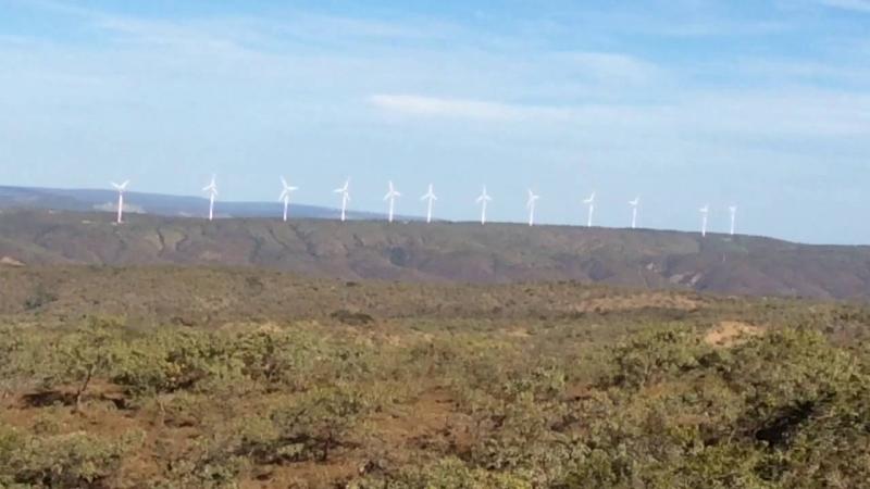 Torre eólica pega fogo no Parque Eólico Alto do Alto Sertão em Igaporã
