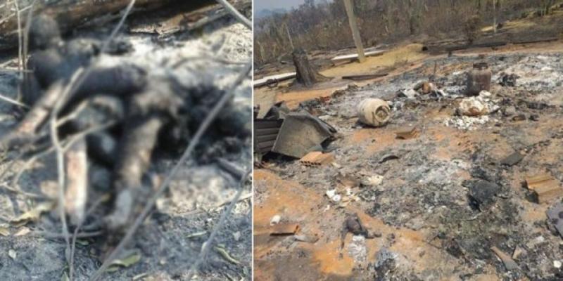 Imagem de casal que morreu abraçado ao tentar fugir de incêndio em Rondônia viraliza