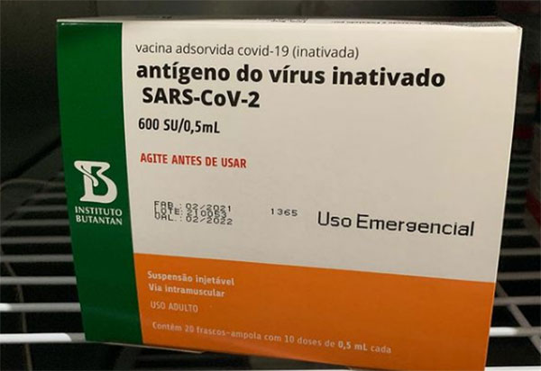 Butantan envia mais 3,3 milhões de doses de vacina ao governo